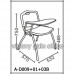 A-D009+03B 彩色膠殼椅連寫字板